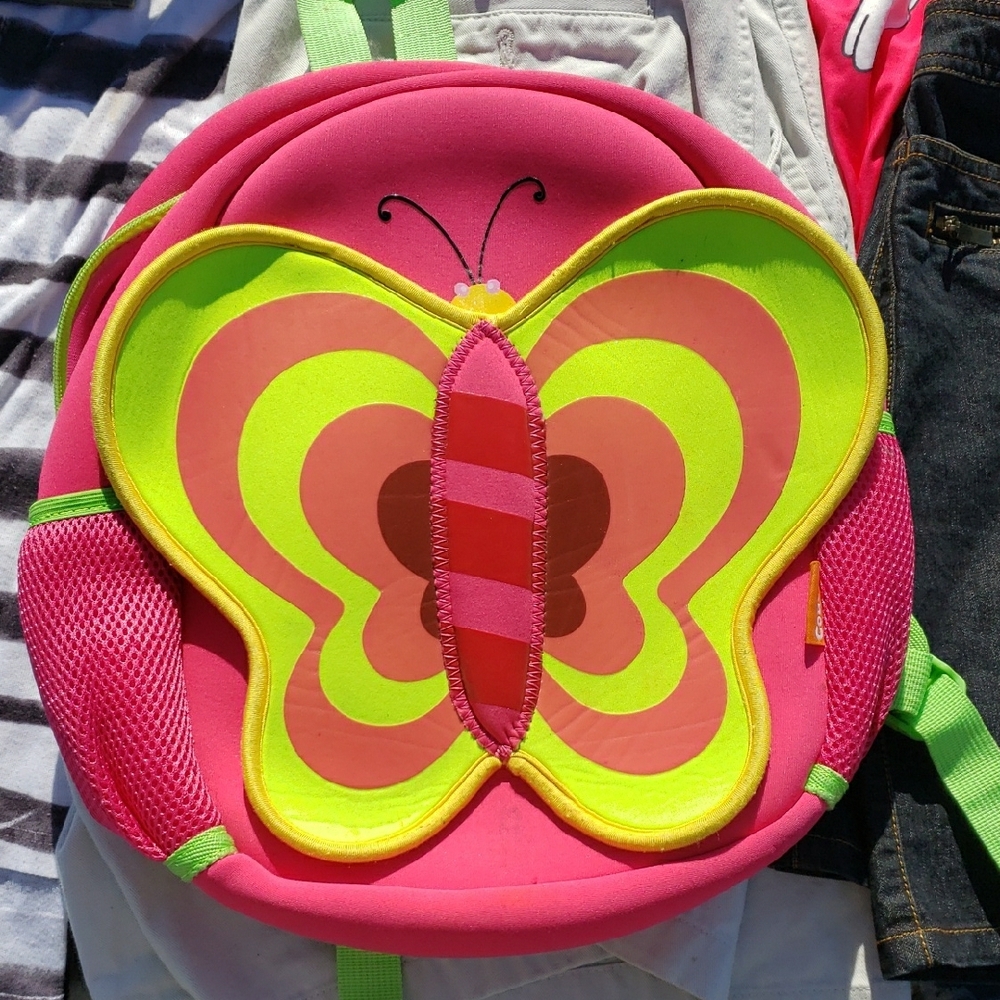Vibrant Pink Butterfly Backpack